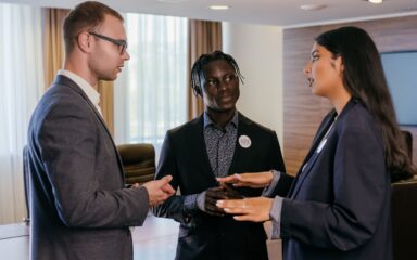 Students talking