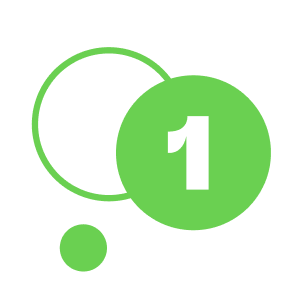 Green number 1 icon