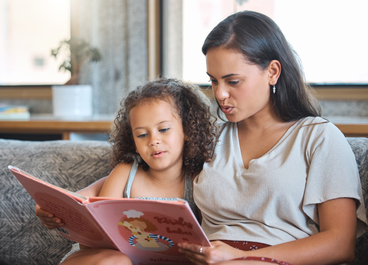 Girl reading a book